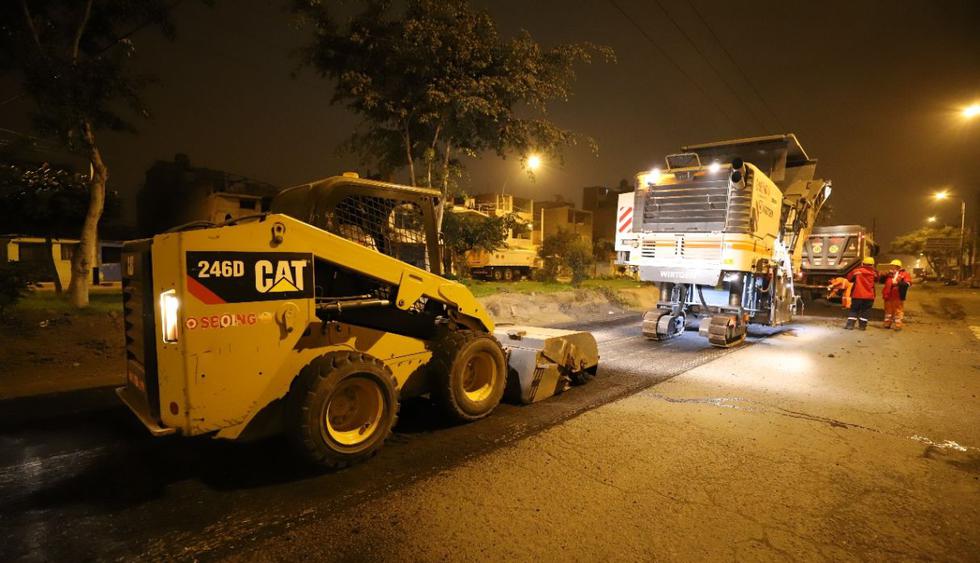 Los trabajos se ejecutarán de 10 p.m. a 5 a.m., con el objetivo de evitar restringir el tránsito en horas de gran fluidez vehicular. (Municipalidad de Lima)
