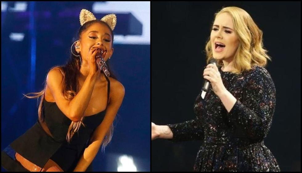Ariana Grande alcanzó el logro obtenido por Adele en 2015. (Foto: Composición/EFE)