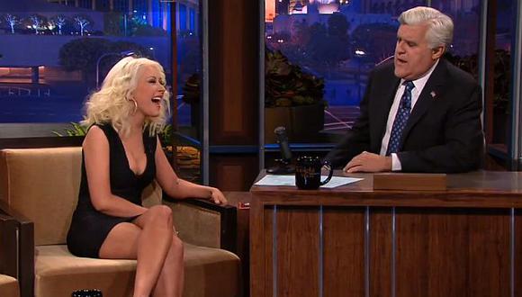 Christina Aguilera se presentó en el programa de Jay Leno. (Internet)