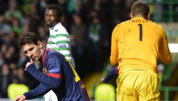 SORPRESA. Messi no pudo evitar caída ante el Celtic. (Reuters)