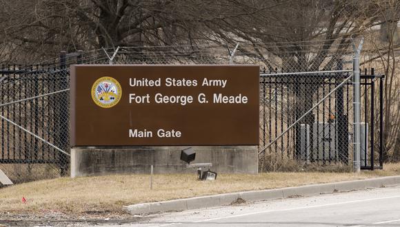 Un letrero en las afueras de Fort Meade, sede de la Agencia de Seguridad Nacional (NSA). (Foto: SAUL LOEB / AFP)