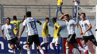 Argentina ganó 1-0 a Colombia y respira en la fase final del Sudamericano Sub 20