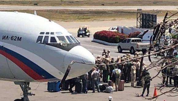 El pasado 23 de marzo, aviones rusos arribaron a Venezuela con cargamentos y militares a bordo. (Foto: Twitter)