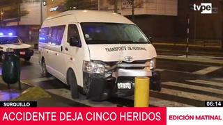Cinco heridos dejó accidente en cruce de avenidas Tomás Marsano y Angamos Este [VIDEO]