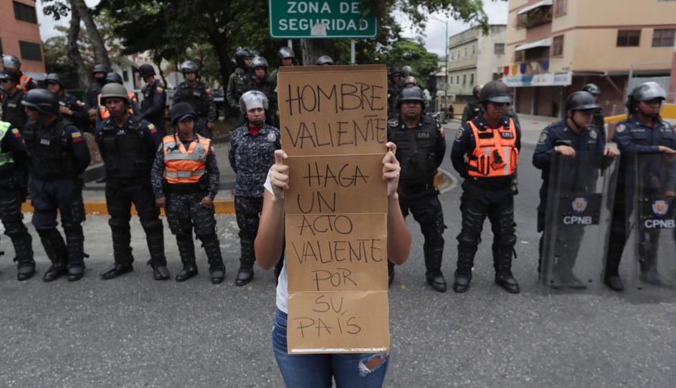 Así se desarrolla la marcha opositora al régimen de Maduro en Venezuela.&nbsp;(Foto: EFE)