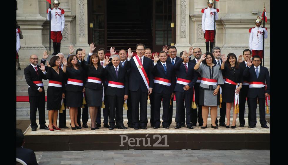 Gabinete Villanueva juró esta tarde en el Patio de Honor del Palacio de Gobierno. (Luis Centurión/Perú21)