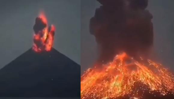 Entra en erupción el legendario e imponente Volcán Anak Krakatoa de Indonesia