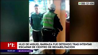 Hijo de Miguel Barraza fue intervenido tras intentar escapar de centro de rehabilitación