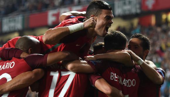 Portugal avanzó directamente a Rusia 2018,mientras que Suiza deberá disputar un repechaje para llegar al próximo Mundial.(AFP)