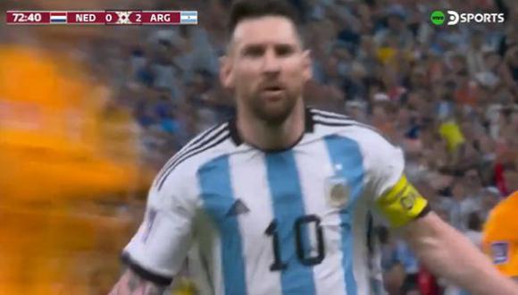 Gol de Lionel Messi para el 2-0 de Argentina vs. Países Bajos. (Captura: DirecTV Sports)