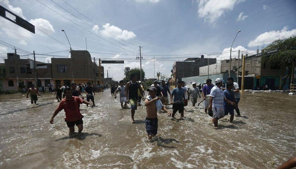 Distrito de La Tinguiña se encuentra inundado. (Renzo Salazar)