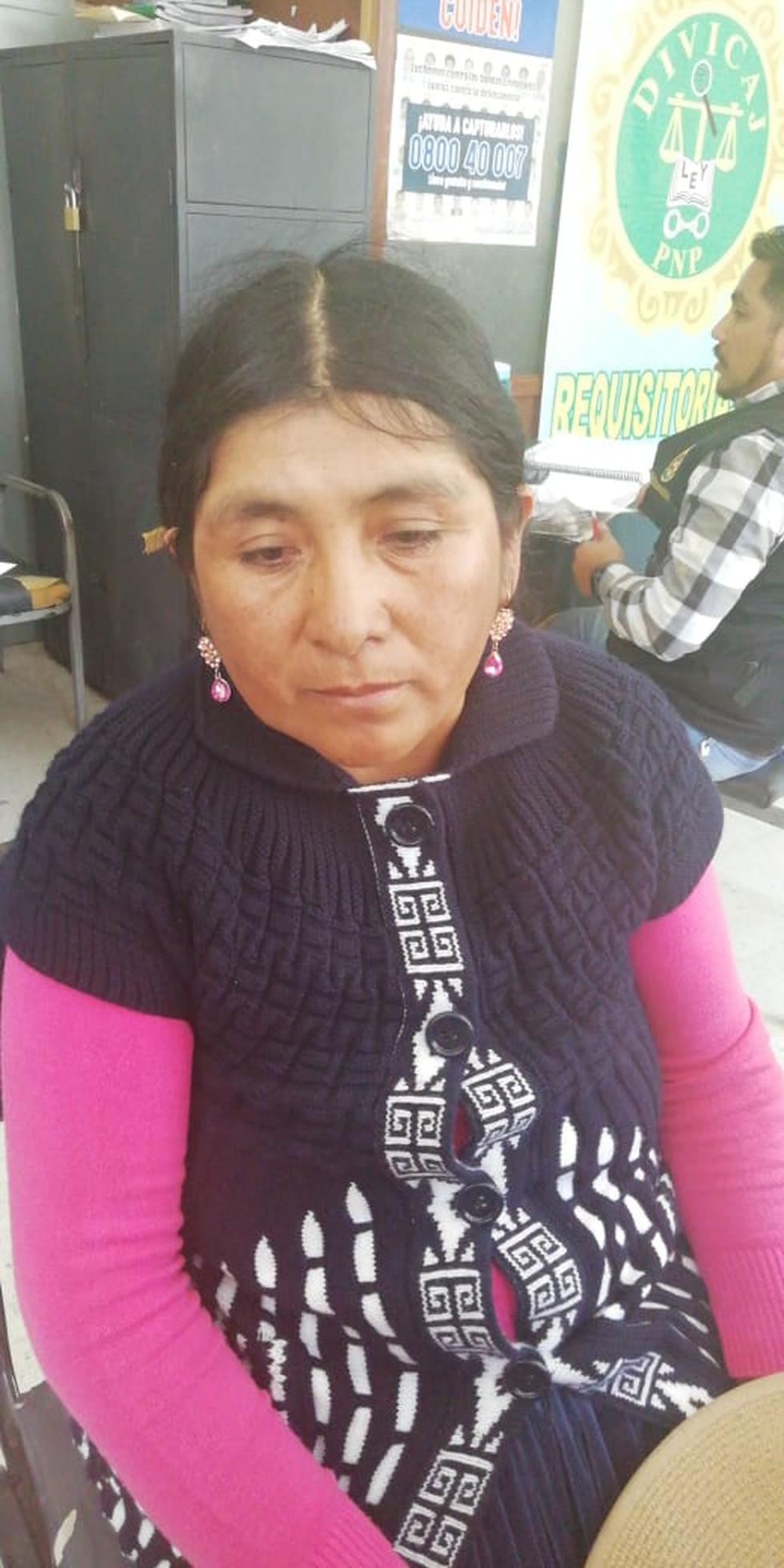 Maruja Carrizales fue detenida en el local de votación. Era requerida en Puno.(Lino Mamai)