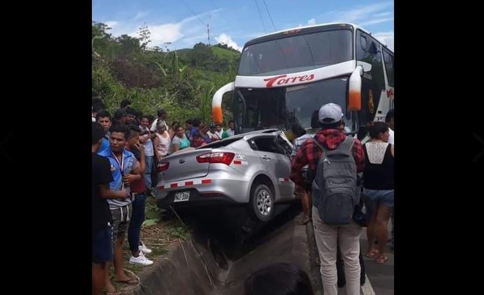El accidente ocurrió cuando el vehículo que transportaba a los menores colisionó de forma frontal contra un bus de la empresa Torres. (Facebook/DeporteAlDiaSanMartinOficial)