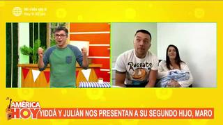 Yiddá Eslava y Julián Zucchi presentaron en televisión a su segundo hijo 