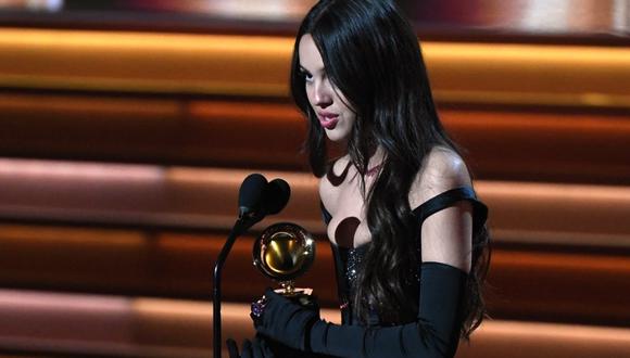 Olivia Rodrigo se consagró con el Grammy a Mejor nuevo artista. (Foto: AFP/ Valerie Macon)