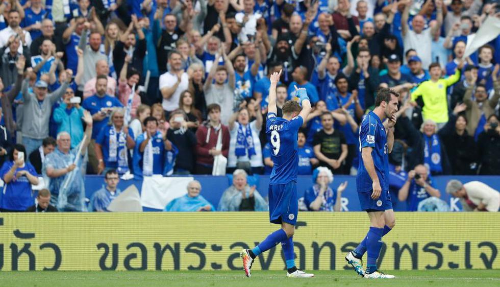 Leicester City le sacó lustre al título de la Premier League con victoria 3-1 al Everton. (AFP)