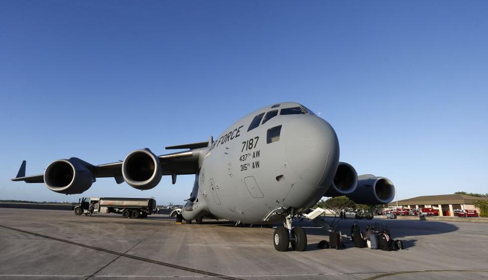Partió avión de la Fuerza Aérea de Estados Unidos con ayuda para Venezuela. (Foto: AFP)