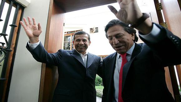 Humala y Toledo durante una de las reuniones que sostuvieron en Lima. (USI)