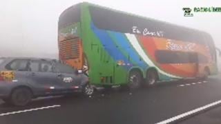 Varios heridos dejó accidente múltiple en la variante de Pasamayo [VIDEO]