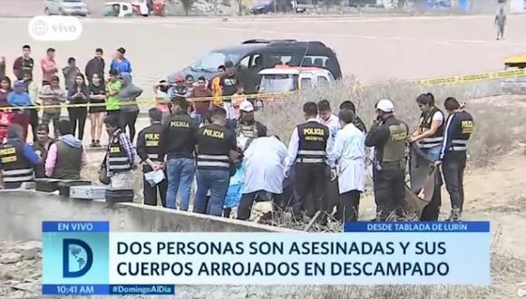 Restos fueron encontrados en un descampado de la segunda zona de Tablada de Lurín. (América TV)
