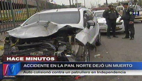 Independencia: Camioneta chocó contra patrullero y dejó una persona fallecida. (Canal N)