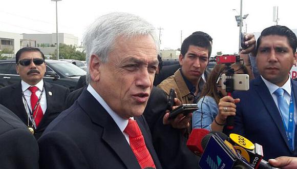 Sebastián Piñera llegó al CADE 2016. (Carlos Castillo/Perú21)