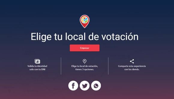 La ONPE designó una web para elegir tu lugar de votación en las elecciones 2021. (Foto: ONPE)