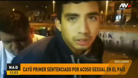Alex Manuel Alvarez Silvera intervenido por agentes de la Depincri de Miraflores en Comas. (Captura: ATV +)