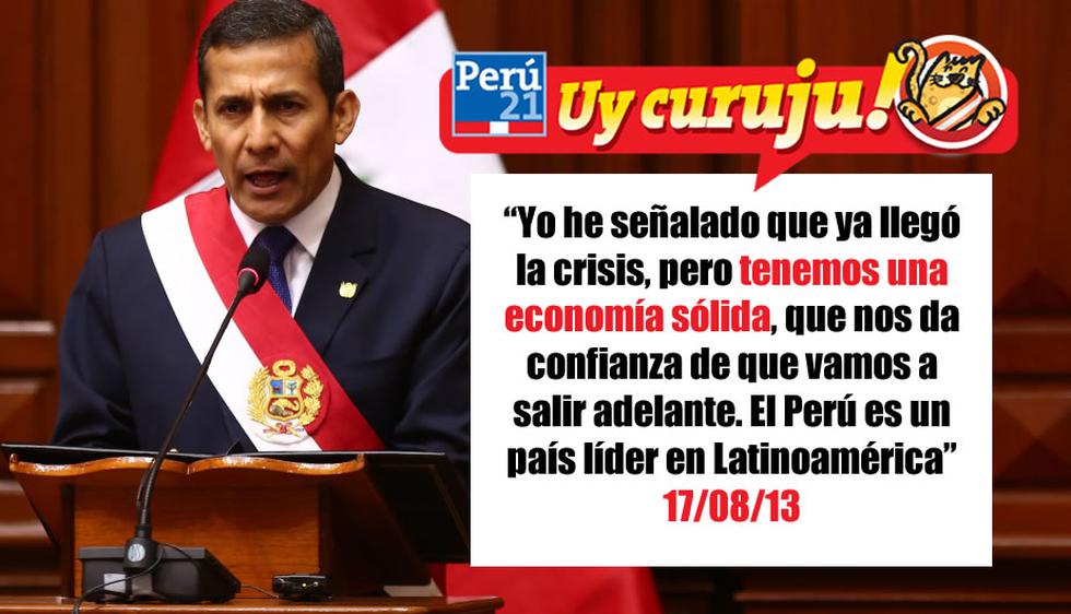 Humala sobre la desaceleración económica del Perú. (Perú21)