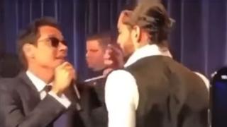 Marc Anthony besó a Maluma y la novia del reguetonero hizo lo impensado [VIDEO]