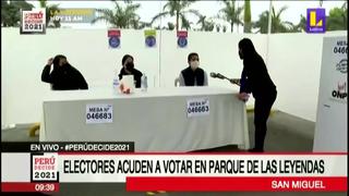 San Miguel: Más de 12 mil electores votan en el Parque de las Leyendas