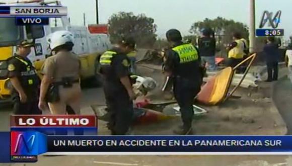 Un muerto dejó accidente vehicular en la Panamericana Sur.