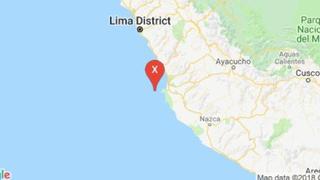 Alerta: Se registra sismo de magnitud 4.9 en Pisco