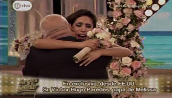 'Reyes del show': Melissa Paredes se reencontró con su padre después de 2 años. (América)
