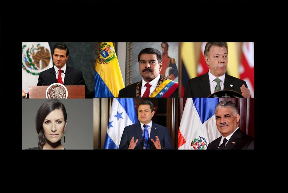 Enrique Peña Nieto, Nicolás Maduro y Laura Pausini son algunas personalidades que se han manifestado mediante sus redes sociales.