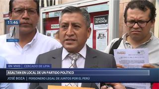 Elecciones 2020: Denuncian robo de equipos en local de campaña de Juntos por el Perú