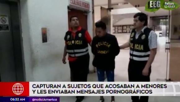 PNP captura a sujetos que acosaban a menores en distritos del cono norte de Lima. (Captura: América Noticias)