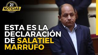 Declaración de Salatiel Marrufo que complica a Pedro Castillo
