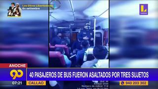Delincuentes suben a bus y asaltan a 40 pasajeros en el Callao