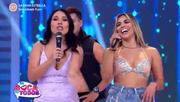 Gabriela Herrera sufrió percance con su vestuario. (Foto: Captura América TV).