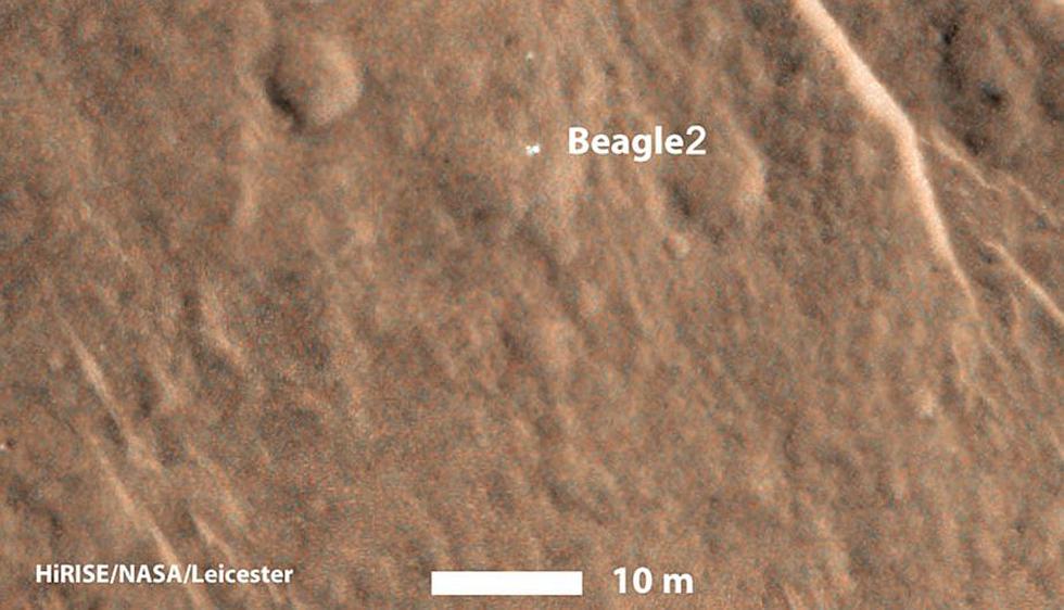 La sonda británica Beagle 2 fue hallada en Marte, 11 años después de que desapareciera. (AP)