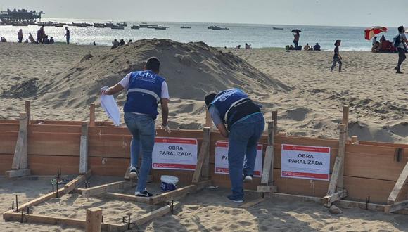 La Municipalidad de Lima paralizó obra en la playa Agua Dulce. (Foto: Municipalidad de Lima)