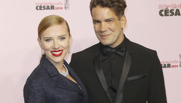 Scarlett Johansson y Romain Dauriac se casaron. (AP)