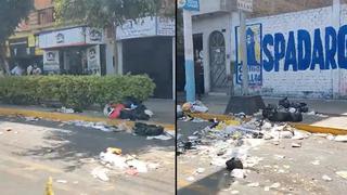 Calles del Callao lucen llenas de basura tras huelga de trabajadores