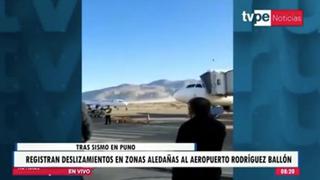 Arequipa: reportan leves deslizamientos de rocas en zona aledaña al aeropuerto y algunas vías 