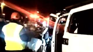 Impacto entre una minivan y camión dejó un muerto y tres heridos en Chancay [VIDEO]