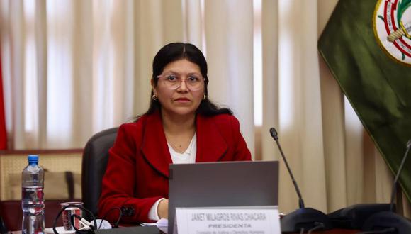 Janet Rivas, de Perú Libre, presidenta la Comisión de Justicia del Congreso. Foto: Congreso