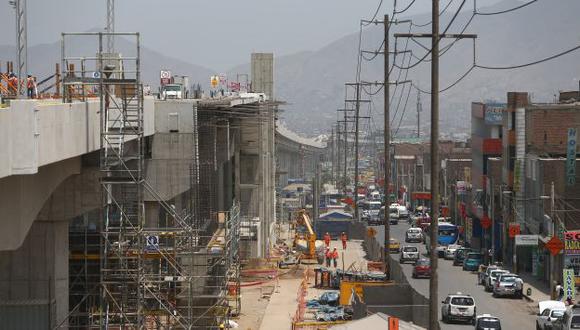 Viaducto del Tren está casi listo en la zona de Bayóvar, en San Juan de Lurigancho. (Rafael Cornejo)