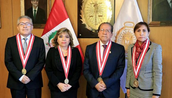 Pablo Sánchez y los tres fiscales supremos se reunieron este viernes 17. (Foto: Difusión)