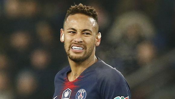 Neymar se perdería el partido de ida ante Manchester United por los octavos de final de la Champions League. (Foto: AP)